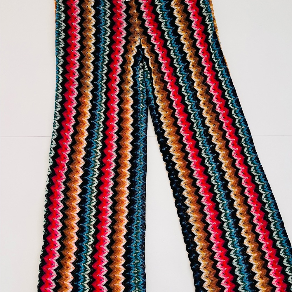 Trina Turk Colorful Zigzag Patterned Pants